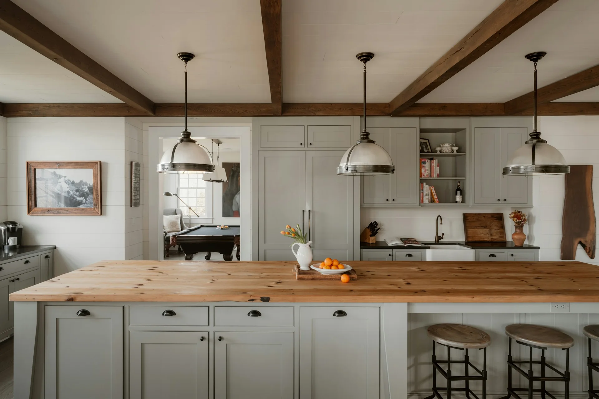 Modern kitchen with carefully designed lighting and premium finishes